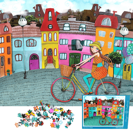 Playful Pastimes Jigsaw Puzzle for adults OUT FOR A RIDE - 1000 pieces Jigsaw Puzzles