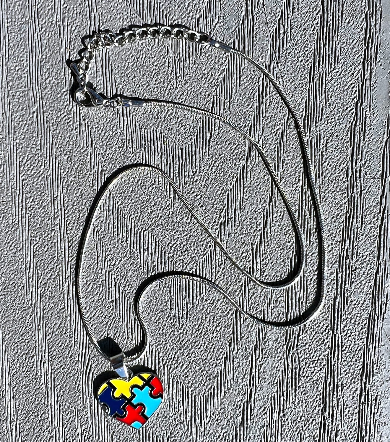 Playful Pastimes Heart shaped Puzzle Pendant Necklace Necklaces