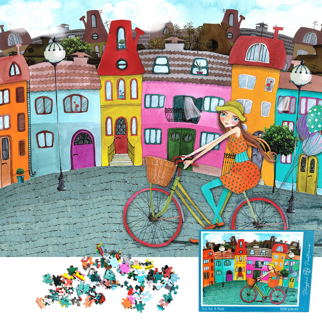 Playful Pastimes Jigsaw Puzzle for adults OUT FOR A RIDE - 1000 pieces Jigsaw Puzzles