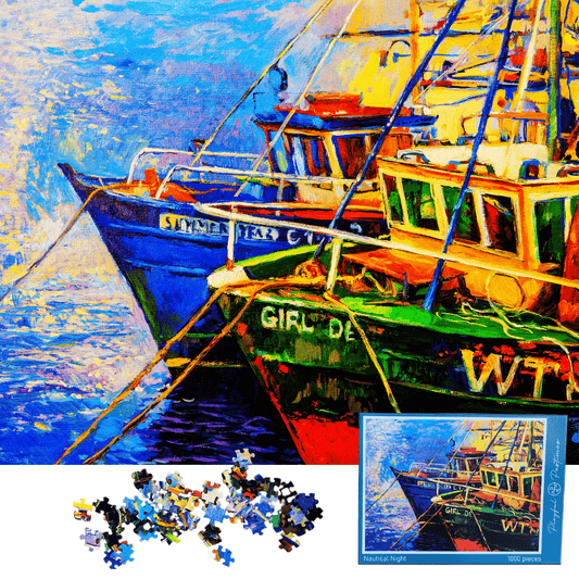 Playful Pastimes Jigsaw Puzzle for adults NAUTICAL NIGHT - 1000 pieces Jigsaw Puzzles